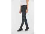 Denim slim fit effet push up allover fleur, jambes ajustées, taille medium haute