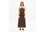 Robe longue sans manches imprimé léopard leopard