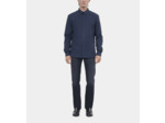 Chemise en popeline bleu marine navy