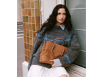 Grand sac à main Romy en cuir nubuck grainé