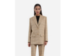 Veste de costume simple croisure 2 boutons beige-brown