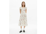 Robe longue imprimee off white / pink