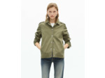 Blouson femme avec badges kaki