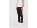 Pantalon faux uni, straight fit, taille medium haute,jambe ajustée