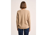 Pull ample en laine à col V et manches mi-longues