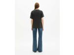T-shirt manches courtes avec strass black washed
