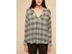 Blouse carreaux gris vert