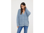 Gilet uni en laine mélangée effet oversize