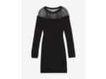 Robe manches longues detail de transparence black