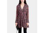 Robe Courte Imprimée Avec Drapé multicolor