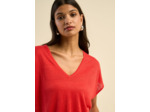 Pull sans manches col V 100% lin
