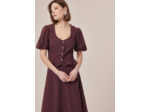 Chemise Clorinda Chocolat en Coton Biologique Gots