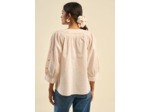 Blouse à manches 3/4 et détails brodés