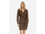 Robe courte avec ceinture leopard