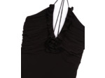 Robe longue dos nu detail fleur black