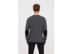 Pull en laine col rond effet moucheté