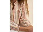 Chemise ample à rayures et à col tunisien