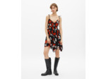 Robe courte imprimé fleuri noire black