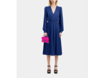 Robe Longue Manches Longues A Fronces royal blue