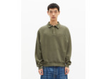 Sweatshirt col polo kaki kaki