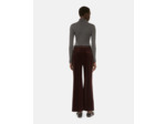 Pantalon Tailleur Droit En Velours Côtelé Marron brown