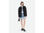 Blouson Type Surchemise Noir En Laine Mélangée Avec Studs black