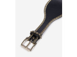 Ceinture en cuir avec chaîne black