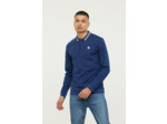 Polo manches longues en coton jersey avec badge poitrine et détails col