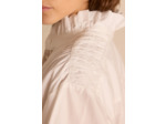 Blouse à col montant en 100% coton SIA