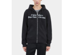 Sweatshirt À Capuche Et Sérigraphie Noir black washed