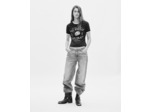 T-shirt avec sérigraphie noir black washed