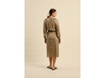 Robe chemise longue en satin