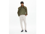 Pantalon droit en coton gris pâle light grey