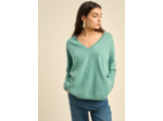 Pull en 100% cachemire à Col V