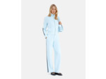 Sweat velours et strass baby blue