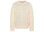 Pull col rond en maille torsadée