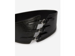 Ceinture En Cuir Avec Trois Boucles black