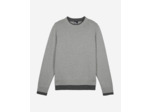Pull col rond bi-color middle grey / anthracite