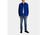 Blouson Type Surchemise Bleu En Laine Mélangée royal blue - dark navy