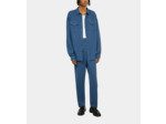 Chemise Bleue En Lin Et Coton middle navy