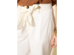 Pantalon taille haute ceinturé