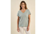 Tee-shirt col V en coton