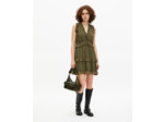 Robe courte avec volants kaki kaki