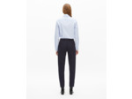 Pantalon tailleur en crêpe coupe ajustée bleu marine bleu