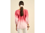 Blouse dégradée fluide en gaze de coton