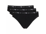 Lot de 3 slips noir Homme en coton stretch