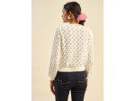 Gilet à maille ajourée 100% coton