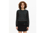 Cardigan à carreaux noir