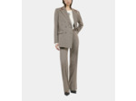 Pantalon Tailleur Ample À Carreaux Vichy ecru