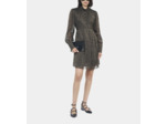Robe courte en soie kaki kaki